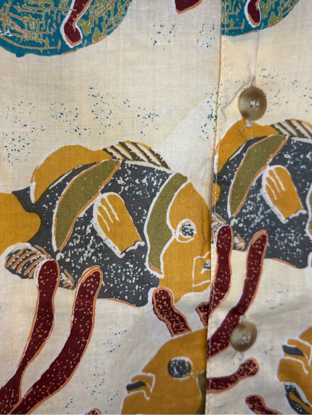 Kahala Tropical Fish Print Aloha Shirt - Picture 14 of 15